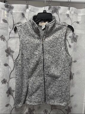 Heather Gray Zip-Front Knit Vest